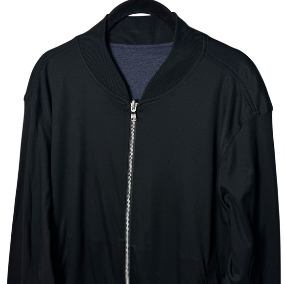 Banana Republic Black Zipup Jacket Capsule Preppy Athleisure Substantial M - Picture 3 of 8